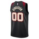 Portland Trail Blazers Trikot Scoot Henderson Nike 2023-24 City Edition Schwarz Swingman - Herren